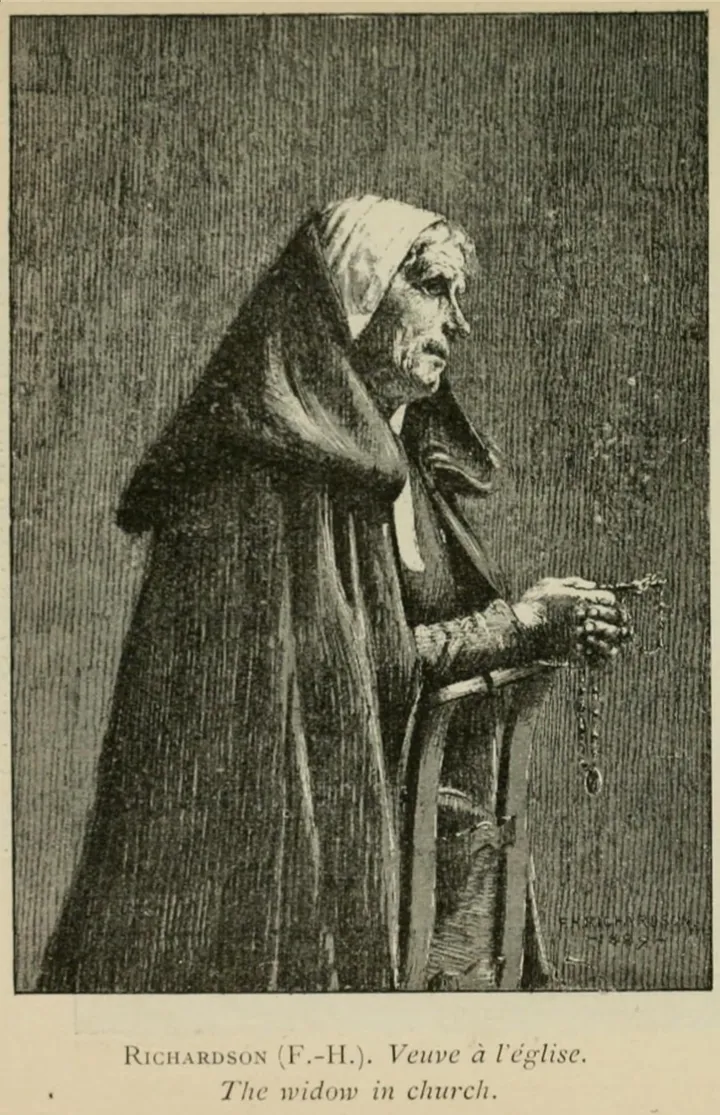 Catalogue illustration of The Widow